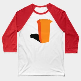 Orange Garbage Bin Baseball T-Shirt